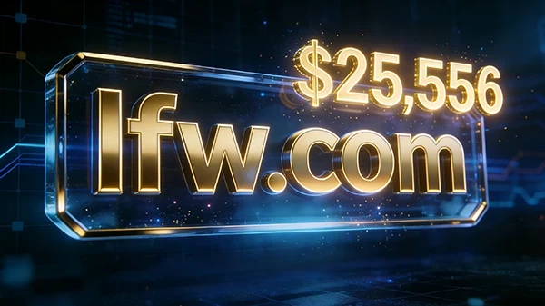 三字母精品lfw.com以25,556美元成交，多行业适配性引爆投资价值